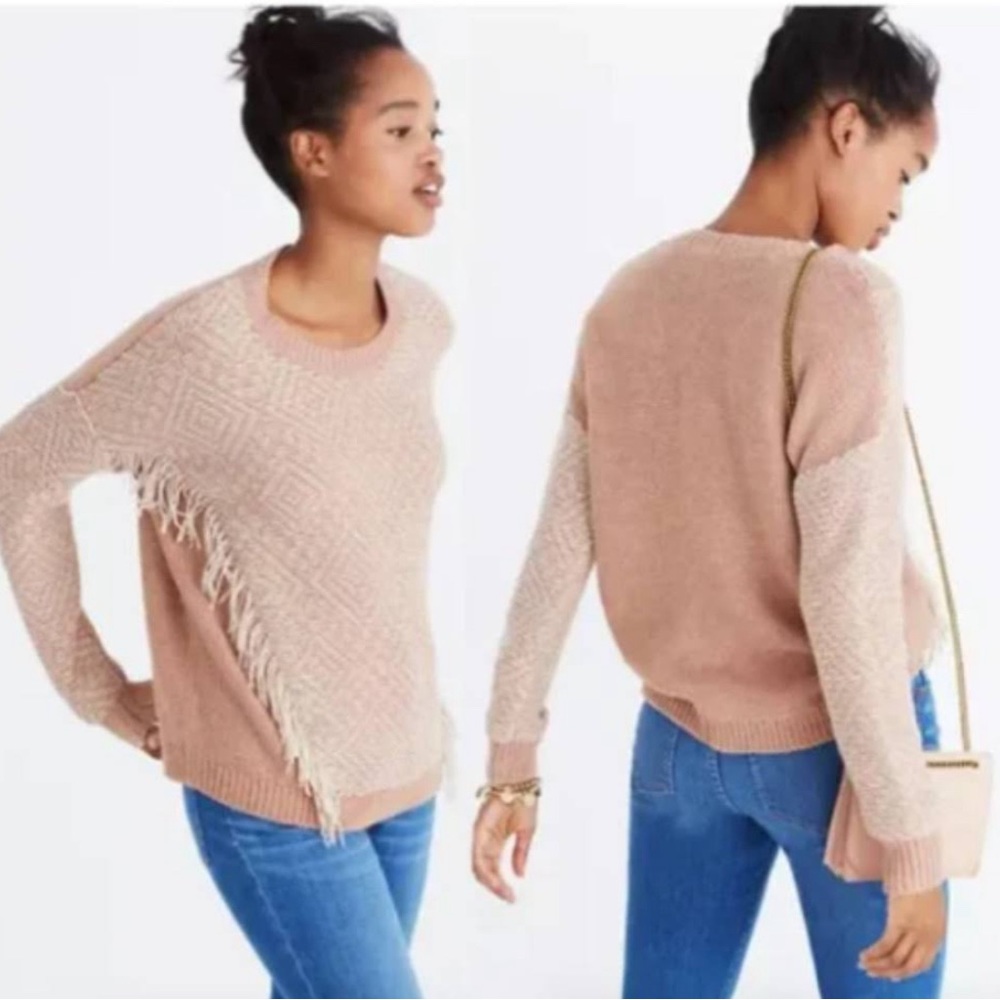 MADEWELL Reverse-Diamond Pullover Sweater Medium